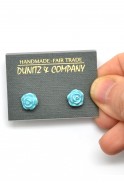 Tiny Roses Ceramic Studs